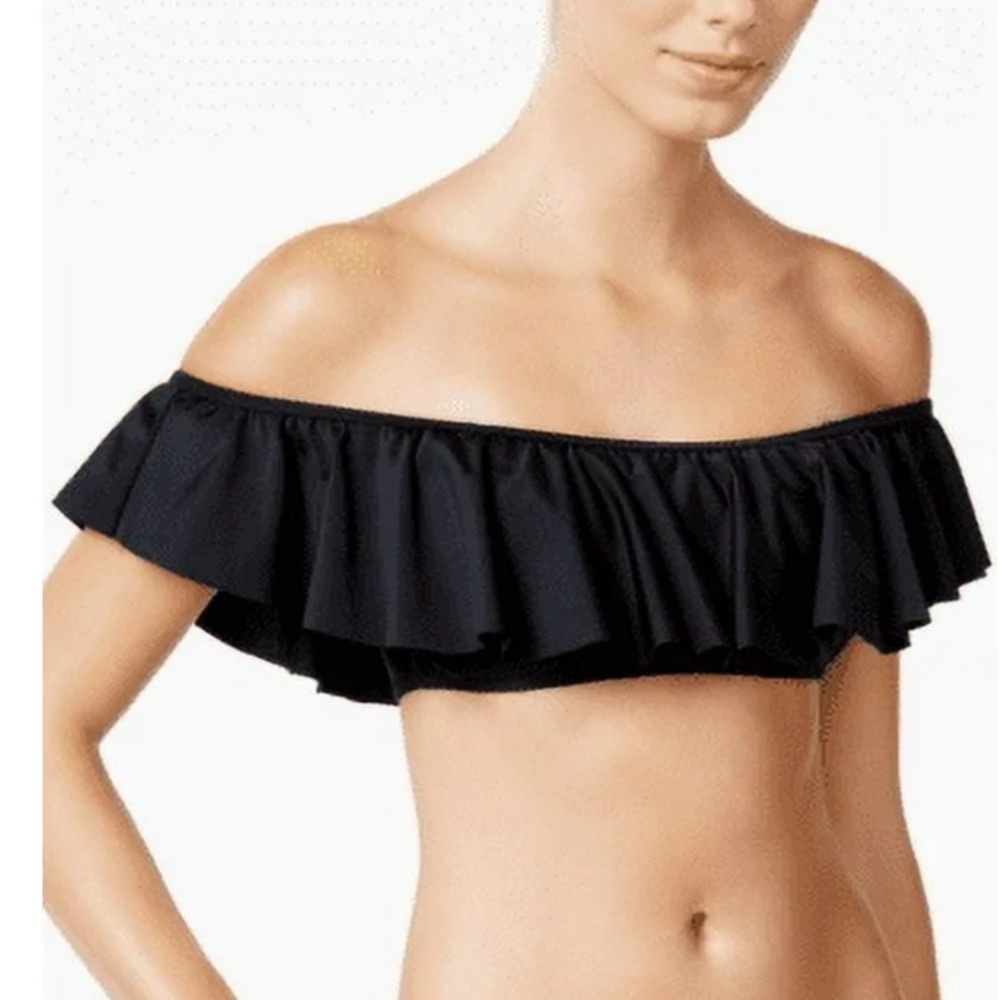 Rue 21 | Black Ruffle Off Shoulder Bikini Top